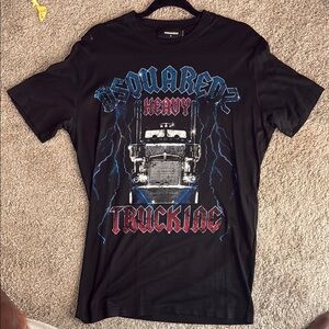 DSQUARED2 Black Heavy Trucking Tee